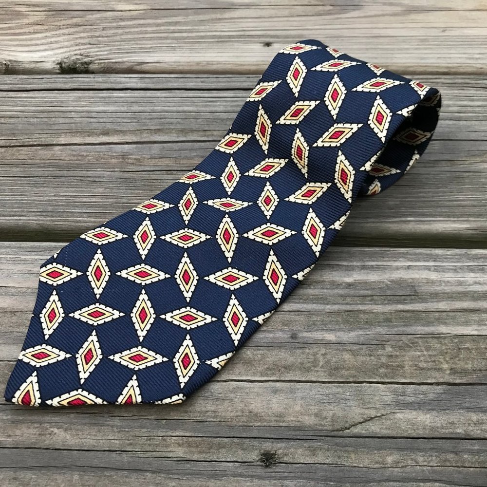 Tommy Hilfiger Men Tie 100% Italian Silk Necktie C - Picture 6 of 10